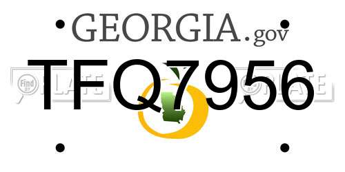 TFQ7956 Georgia License Plate