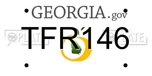TFR146 Georgia License Plate