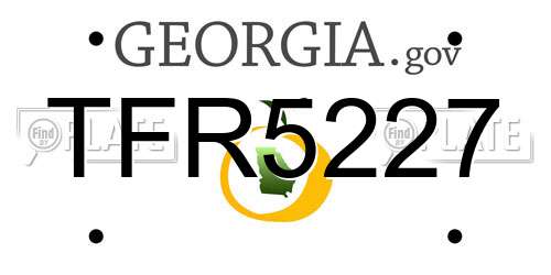 TFR5227 Georgia License Plate