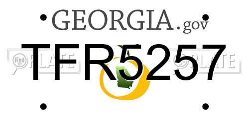 TFR5257 Georgia License Plate