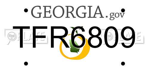 TFR6809 Georgia License Plate