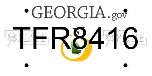 TFR8416 Georgia License Plate