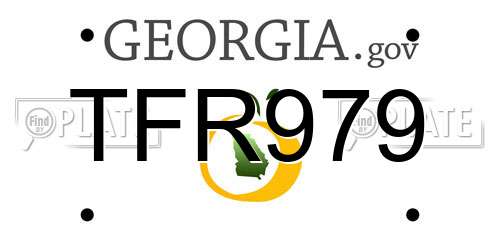 TFR979 Georgia License Plate