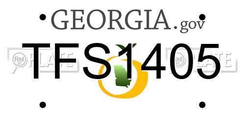 TFS1405 Georgia License Plate