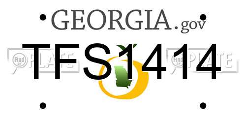 TFS1414 Georgia License Plate