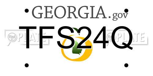 TFS24Q Georgia License Plate