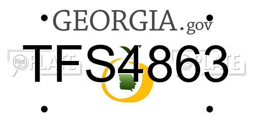 TFS4863 Georgia License Plate