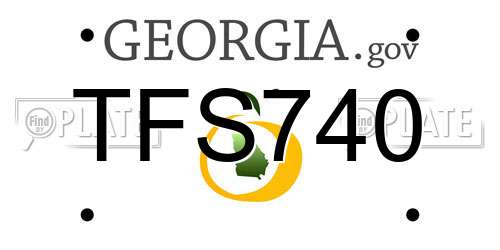 TFS740 Georgia License Plate
