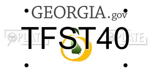 TFST40 Georgia License Plate