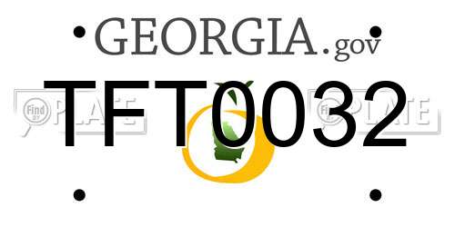TFT0032 Georgia License Plate
