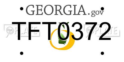 TFT0372 Georgia License Plate