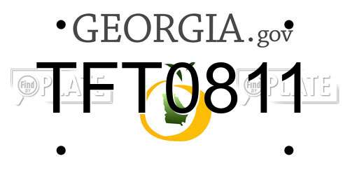 TFT0811 Georgia License Plate