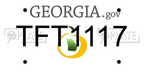 TFT1117 Georgia License Plate