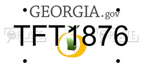 TFT1876 Georgia License Plate