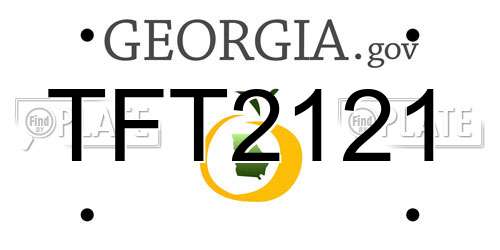 TFT2121 Georgia License Plate