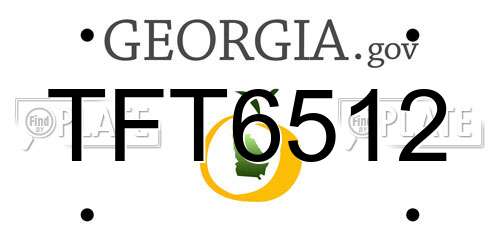TFT6512 Georgia License Plate