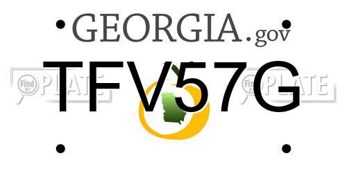 TFV57G Georgia License Plate