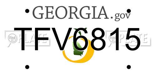 TFV6815 Georgia License Plate