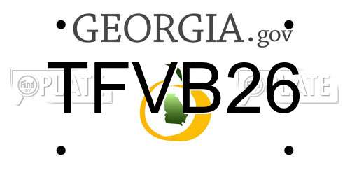 TFVB26 Georgia License Plate