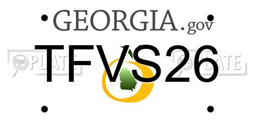 TFVS26 Georgia License Plate