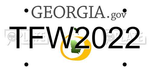 TFW2022 Georgia License Plate