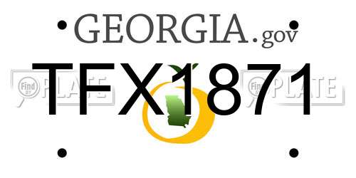 TFX1871 Georgia License Plate