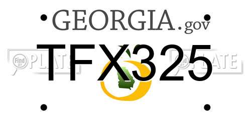 TFX325 Georgia License Plate