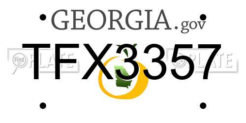 TFX3357 Georgia License Plate