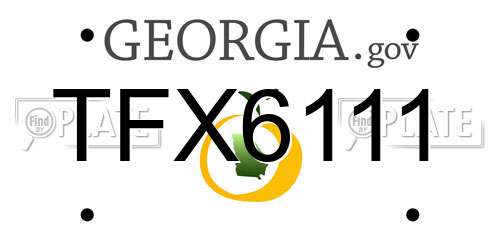 TFX6111 Georgia License Plate