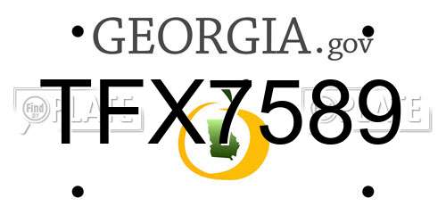 TFX7589 Georgia License Plate