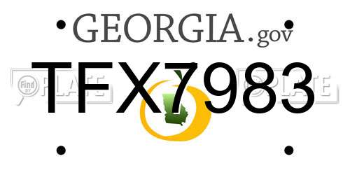 TFX7983 Georgia License Plate
