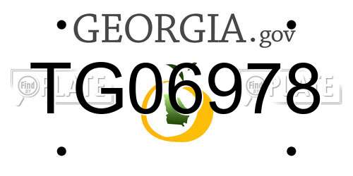 TG06978 Georgia License Plate