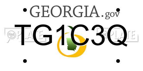 TG1C3Q Georgia License Plate