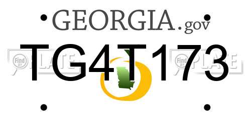TG4T173 Georgia License Plate