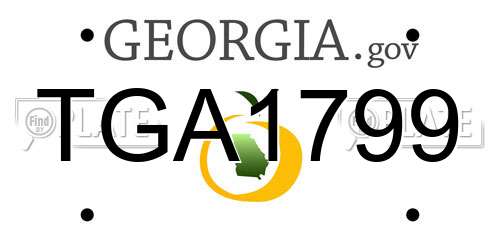 TGA1799 Georgia License Plate