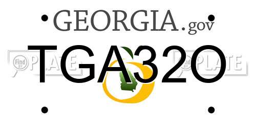 TGA32O Georgia License Plate