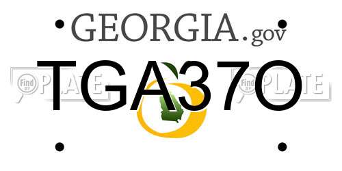 TGA37O Georgia License Plate