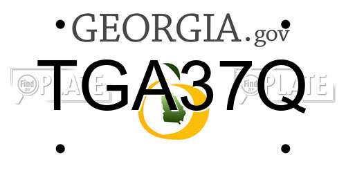 TGA37Q Georgia License Plate