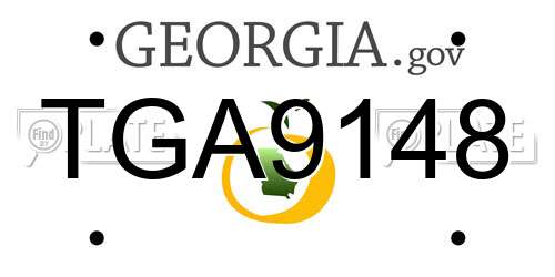 TGA9148 Georgia License Plate