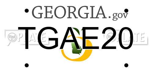 TGAE20 Georgia License Plate