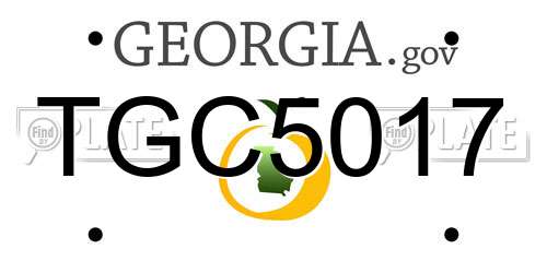 TGC5017 Georgia License Plate
