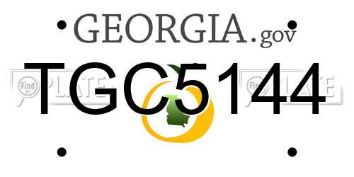 TGC5144 Georgia License Plate