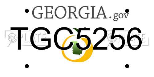 TGC5256 Georgia License Plate