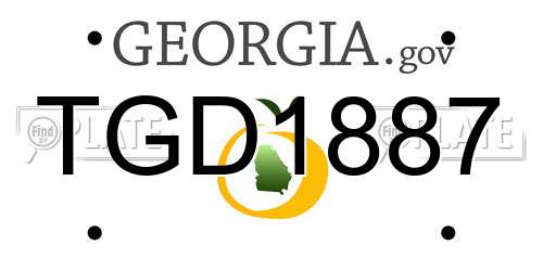 TGD1887 Georgia License Plate