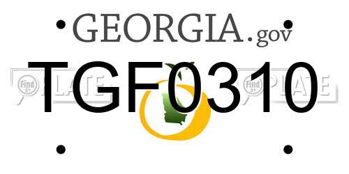 TGF0310 Georgia License Plate