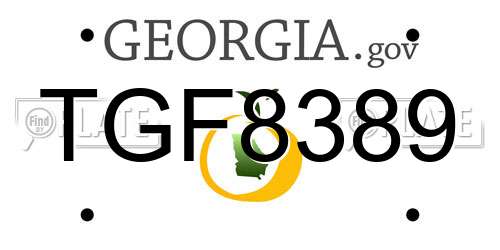 TGF8389 Georgia License Plate