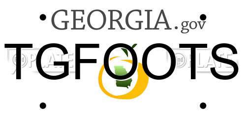 TGFOOTS Georgia License Plate