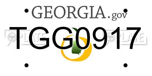 TGG0917 Georgia License Plate