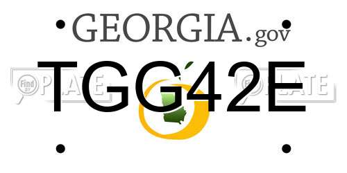 TGG42E Georgia License Plate