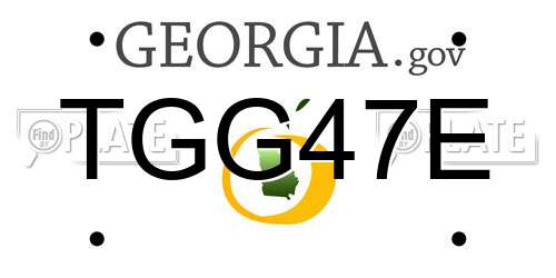 TGG47E Georgia License Plate